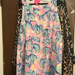 Lilly Pulitzer Jackie Silk Shift Dress in Sweet Pea Large